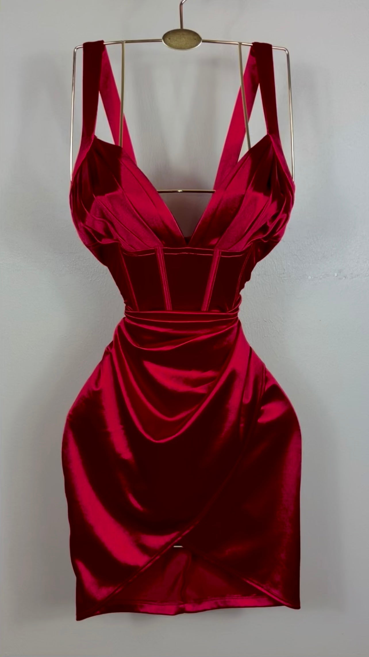 Fine Like Wine Dress - Red