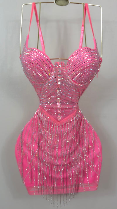 Jenalee Dress - Hot Pink