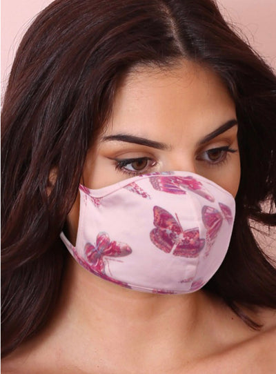 Butterfly Face Mask - Pink