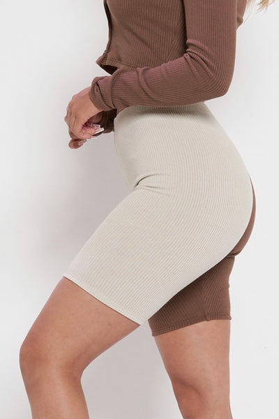 Stand Out Biker Shorts - Chocolate