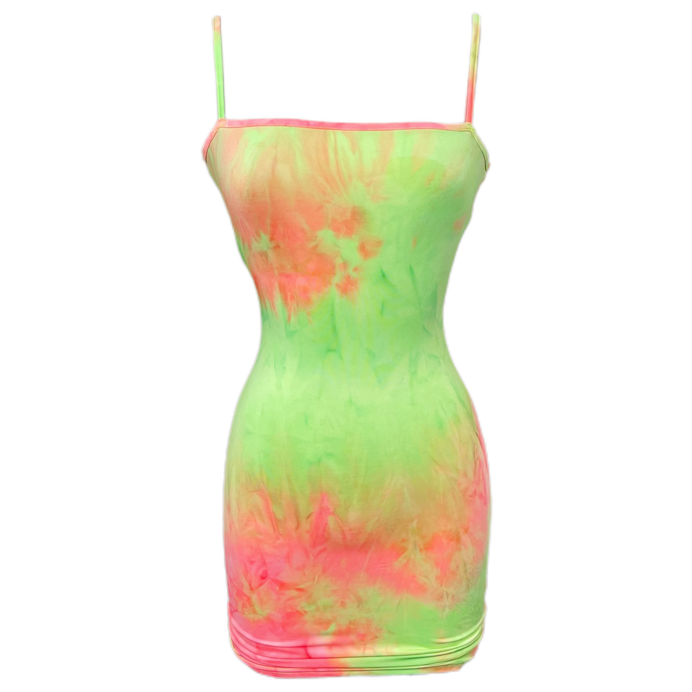 Color Splash Dress - Lime/Pink