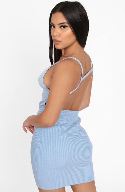Sweet As Candy Dress - Baby Blue