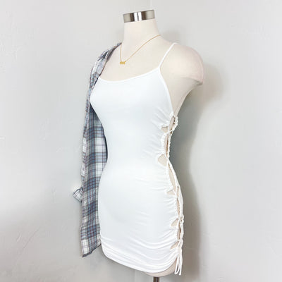 Just A Tease Dress - White