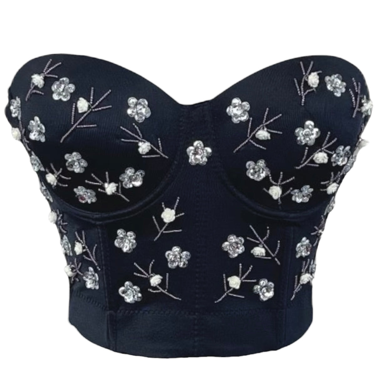 Floral Goddess Top - Black